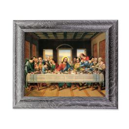 GREY OAK FINISH FRAME 10.5" X 12.5" WITH AN 8" X 10" PRINT OF THE LAST ...
