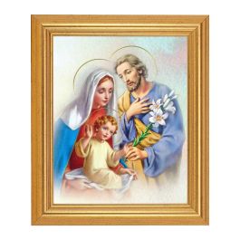 8" x 10" The Holy Family Print With 10" x 12" Gold Leaf Finish Beveled ...