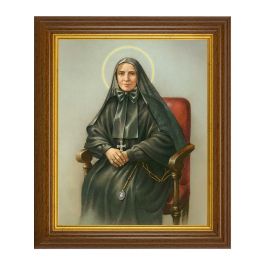 8"x10" Saint Frances Xavier Cabrini Print 10.5"x12.5" Walnut Finished ...