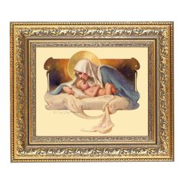 12 1/2" x 14 1/2" Ornate Gold Leaf Antique Frame with 8" x 10" Chambers ...