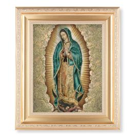10 1/4" x 12 1/4" Satin Gold Frame with an 8" x 10" Gold Our Lady of ...