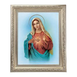 10" x 12" Ornate Silver Frame with a Immaculate Heart of Mary Print ...