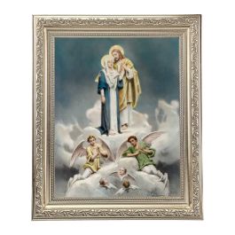 10" x 12" Ornate Silver Frame with a Chambers: Jesus and Mary Print ...