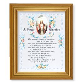 10" x 12" Gold Leaf Finish Beveled Frame with 8" x 10" House Blessing ...