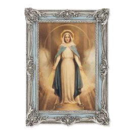 5 1/8" x 7 1/4" Antiqued Powder Blue and Silver Frame with Chambers ...