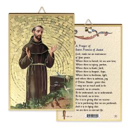 St Francis Mosaic Plaque - William J Hirten Co