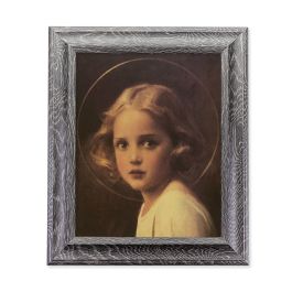 GREY OAK FINISH FRAME 10.5" X 12.5" WITH AN 8" X 10" MARY MOST HOLY ...