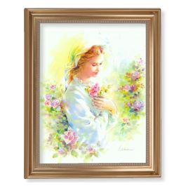 13 1/2" x 16 9/16" Gold Leaf Antique Finished Frame with 11" x 14 ...