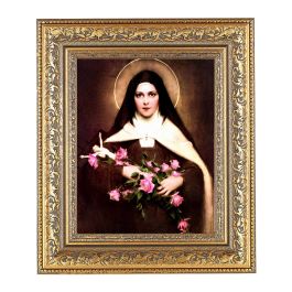 12 1/2" x 14 1/2" Ornate Gold Leaf Antique Frame with 8" x 10" St ...
