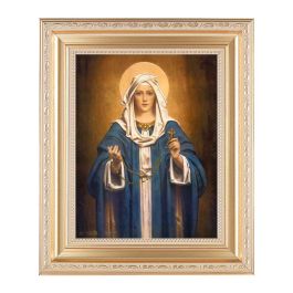 10 1/4" x 12 1/4" Satin Gold Frame with an 8" x 10" Madonna of the ...