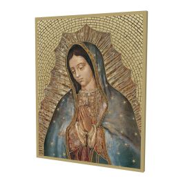 8X10 GOLD STAMPED MOSAIC PLAQUE OF GUADALUPE. Made in Italy. - William ...