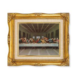8"x10" Da Vinci Last Supper Textured Art in a 12"x14" Ornate Antiqued ...