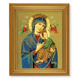 10" x 12" Gold Leaf Finish Beveled Frame with 8" x 10" Our Lady of ...