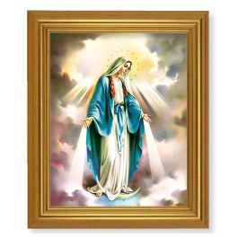 10" x 12" Gold Leaf Finish Beveled Frame with 8" x 10" Our Lady of ...