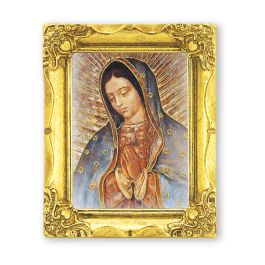 3" x 2" Antique Gold Frame with Our Lady of Guadalupe Print-P65 ...