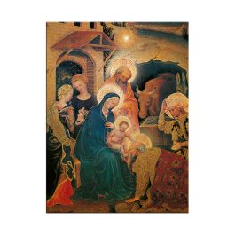 3" x 4" Adoration of the Magi Gold Embossed Wood Plaque - William J ...