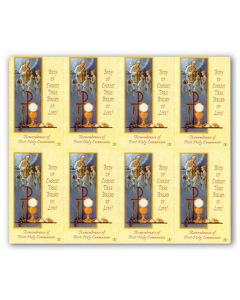 First Communion Eight-Up Micro Perforated Holy Cards