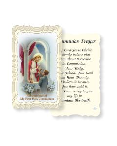 First Communion Boy Holy Card