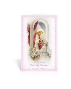 Cathedral Girl First Communion Greeting Card