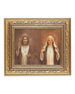 8" x 10" Chambers:  The Sacred Hearts Print With an Antique Gold Frame 12 1/2" x 14 1/2"