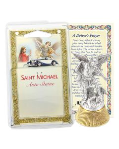 Saint Michael Auto Statue with Prayer Card
