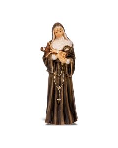 4" Cold Cast Resin Hand Painted Statue of Saint Rita