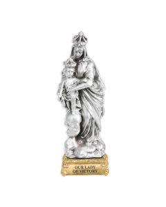 4.5" Pewter Our Lady of Victory Statue