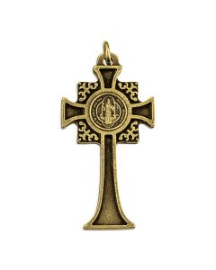 1 3/4" Bronze Finished St. Benedict Crucifix