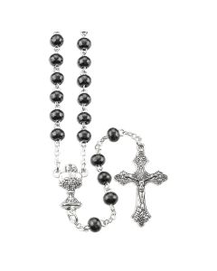 Black Wood First Communion Rosary