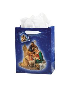 Nativity Large Gift Bag with Tissue (Inc. of 10)