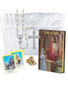 6pc Girls Deluxe Child of God Communion Set