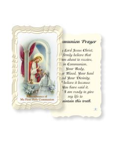 First Communion Girl Holy Card
