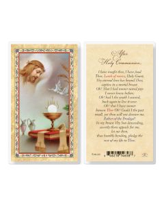 Prayer After Holy Communion Laminated Holy Card. Inc. of 25