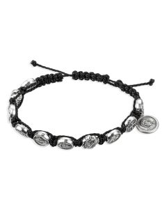 Saints Blessed Bead Cord Bracelet with Ecce Homo Medal