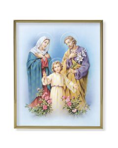 11" x 14" Gold Plaque Frame with a Holy Family Print