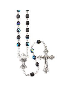 Black Aurora Borealis Bead Communion Rosary