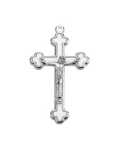 2 3/4" Cloverleaf Crucifix with White Inlay
