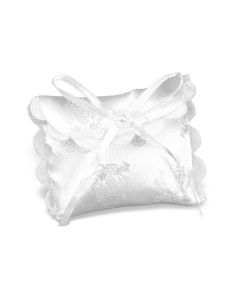 White Brocade First Communion Purse Chalice Rosary Case