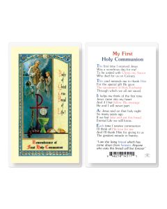 First Holy Communion Unisex Holy Card