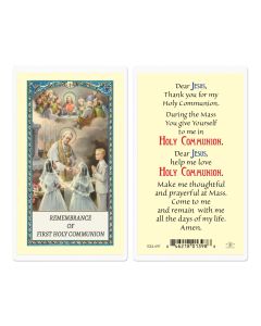 Communion Prayer Boy and Girl Holy Card