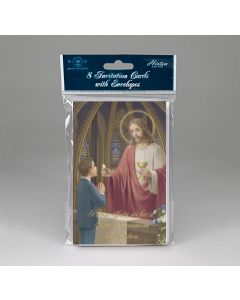 Cathedral First Communion for a Boy Invitations