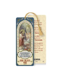First Communion-Girl Laminated Bookmark with Tassel sold in Inc. of 10