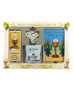 6 pc Chalice White First Communion Set -P65