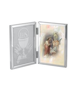 Silver Finish Communion Girl Picture Frame