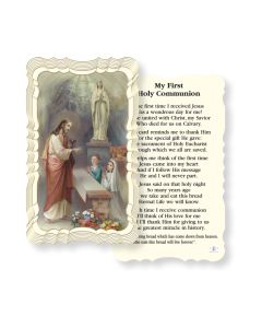 First Communion Unisex Holy Card