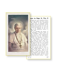 Saint Pius X Holy Card 