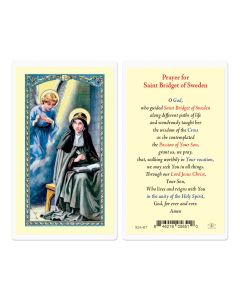 Saint Bridget of Sweden Praying Card