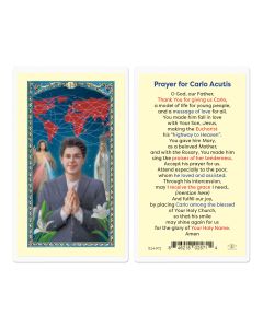 Prayer for Carlo Acutis Laminated Holy Card 