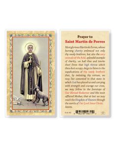 St Martin De Porres Holy Card Hot Gold Stamped Lam Inc Of 25