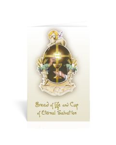 Bread of Life and Cup of Eternal Salvation Communion Greeting Card